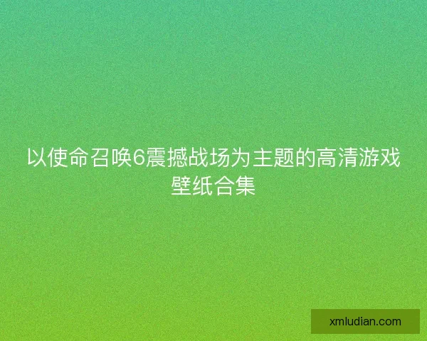 以使命召唤6震撼战场为主题的高清游戏壁纸合集